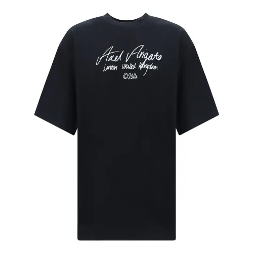 Axel Arigato , Black Cotton Jersey Logo T-shirt ,Black male, Sizes: