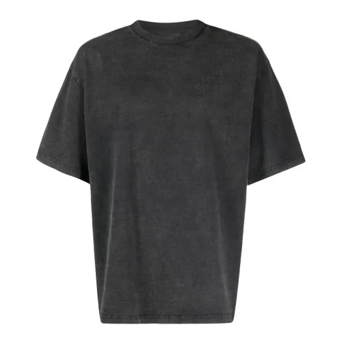 Axel Arigato , Grey Cotton T-shirt with Embroidered Back Letters ,Gray male, Sizes: