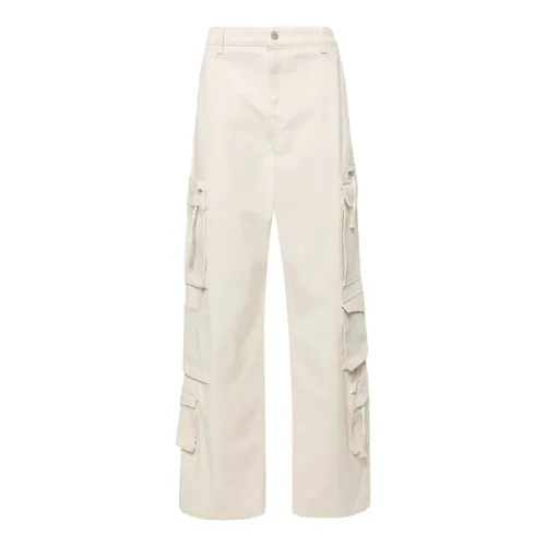 Axel Arigato , High-Waisted White Cargo Jeans ,White male, Sizes: