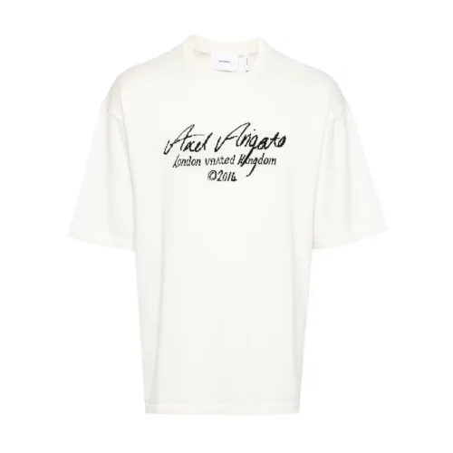 Axel Arigato , Mens Clothing T-Shirts Polos White Ss24 ,White male, Sizes:
