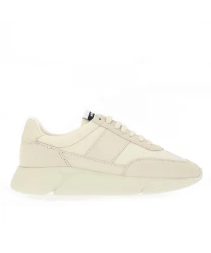 Axel Arigato Mens Genesis Vintage Runner Trainers in Cream Leather (archived)