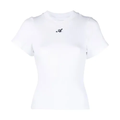 Axel Arigato , Script A White Cotton T-shirt ,White female, Sizes: