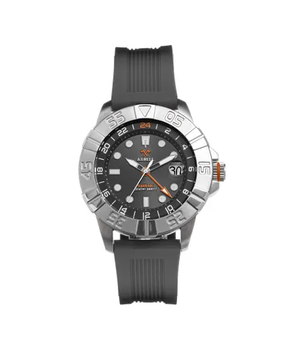 Axwell Mens Barrage Strap Watch w/Date - Grey Stainless Steel - One Size