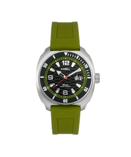Axwell Mens Mirage Strap Watch w/Date - Green Stainless Steel - One Size