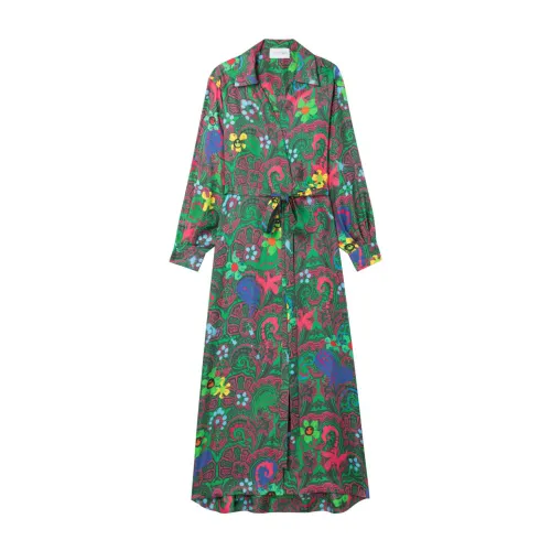 AZ Factory , Paisley Wrap Dress ,Green female, Sizes:
