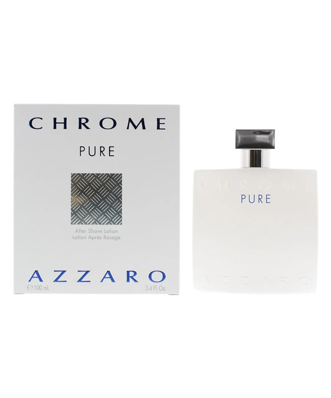 Azzaro Mens Chrome Pure After Shave Lotion 100ml Splash For Him - Orange - One Size