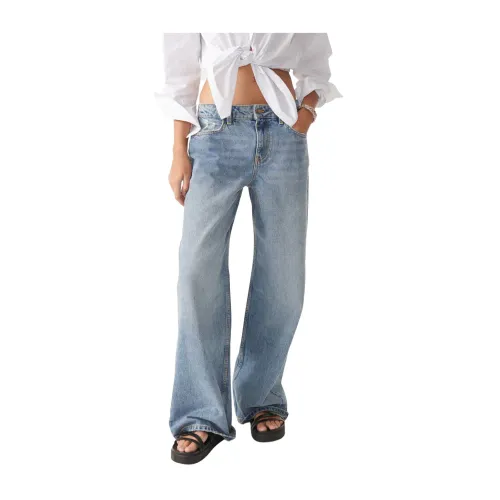 Ba&Sh , Light Blue Wide Jeans - Elgo Model ,Blue female, Sizes: