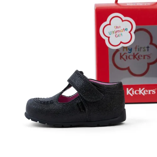 Baby Kick T Glitter Textile Black