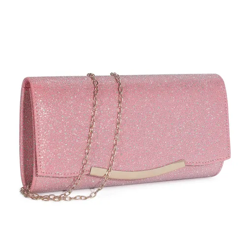 BAIGIO Elegant Glitter Clutch Bag for Women Wedding Evening