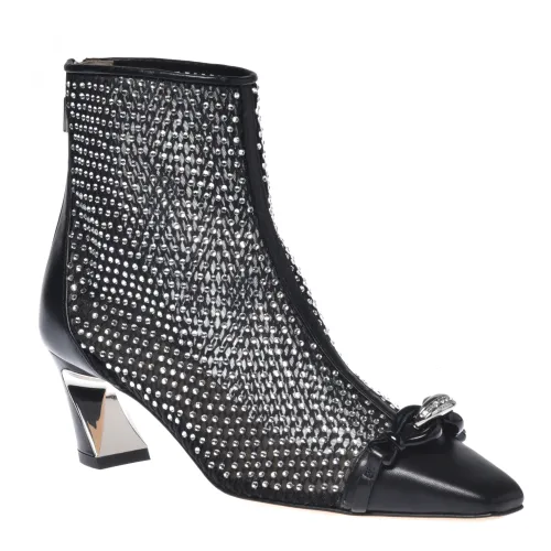 Baldinini , Ankle boot in black mesh ,Black female, Sizes: