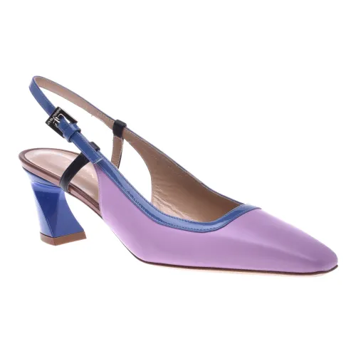 Baldinini , Court shoe in lilac and blue calfskin ,Multicolor female, Sizes: