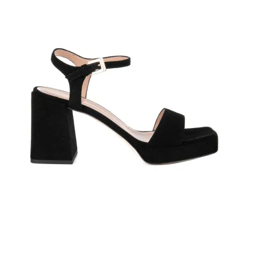Baldinini , Heeled Sandals ,Black female, Sizes:
