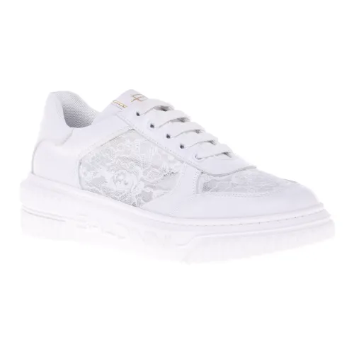 Baldinini , Sneaker in white lace ,White female, Sizes: