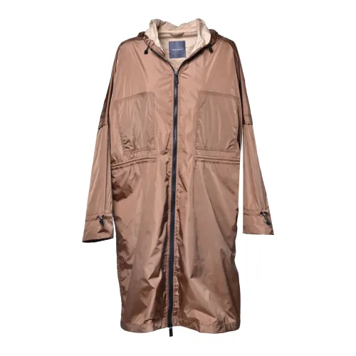 Baldinini , Trench coat in brown nylon ,Brown female, Sizes: