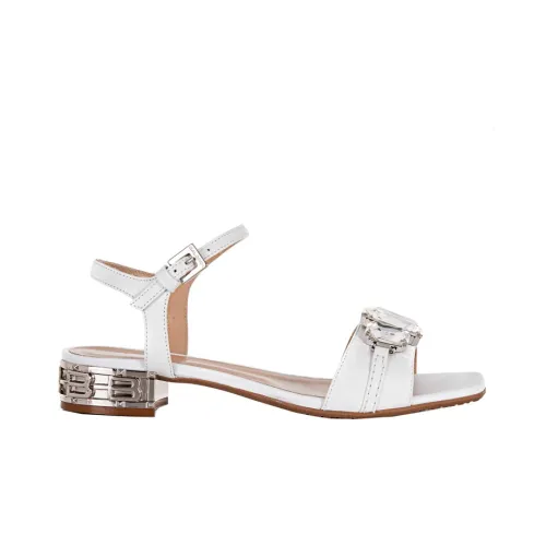 Baldinini , White Sandals, Stylish and Comfortable Flat Sandals for Women ,White female, Sizes: