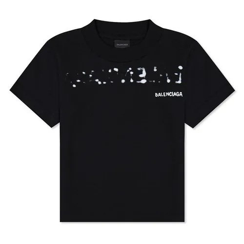 Balenciaga Bal Logo T-Shirt Jn34 - Black