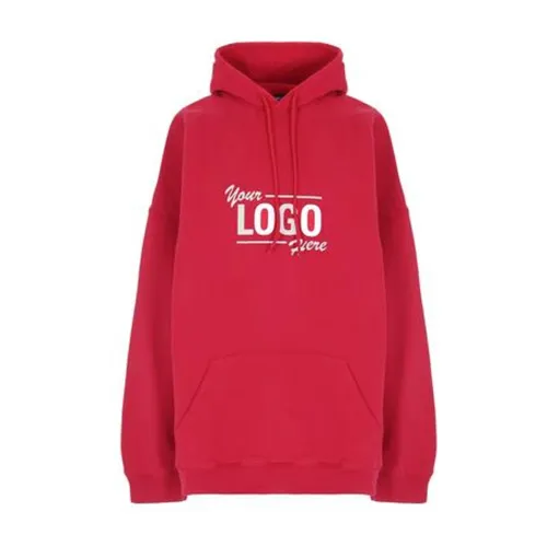 Balenciaga , Balenciaga Logo Hooded Sweatshirt ,Red male, Sizes: