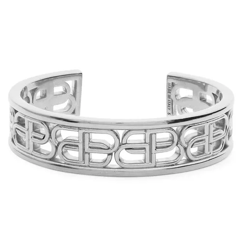 BALENCIAGA Bb Cuff Bracelet - Silver