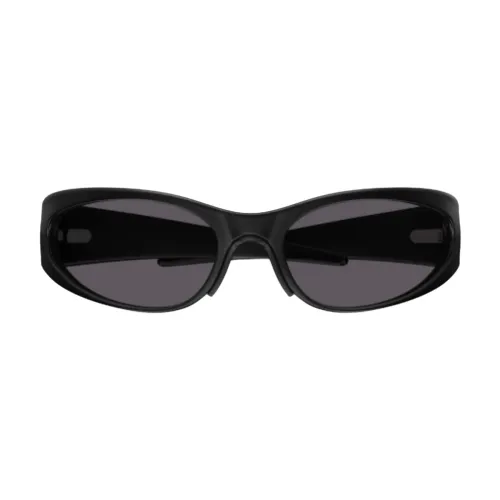 Balenciaga , Black Aluminum Sunglasses with Super 7 Mirror Lenses ,Black male, Sizes: ONE