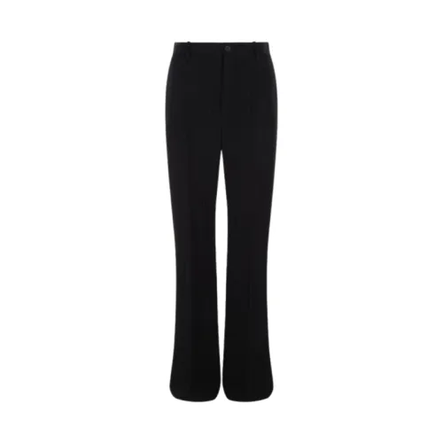Balenciaga , Black and White Striped Wool Pants ,Black female, Sizes: