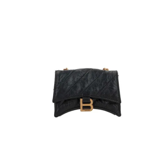 Balenciaga , Black Crush Matelassé Shoulder Bag ,Black female, Sizes: ONE SIZE