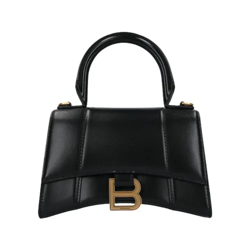 Balenciaga , Black Leather Handbag with Antique Gold Hardware ,Black female, Sizes: ONE SIZE