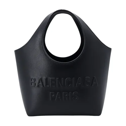 Balenciaga , Black Leather Handbag with Internal Pocket ,Black female, Sizes: ONE SIZE
