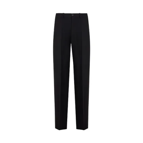 Balenciaga , Black Oversize Twill Trousers ,Black female, Sizes:
