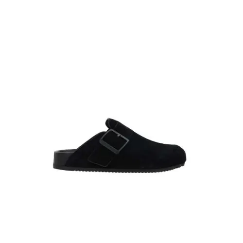 Balenciaga , Black Suede Toe Strap Sandals ,Black female, Sizes: