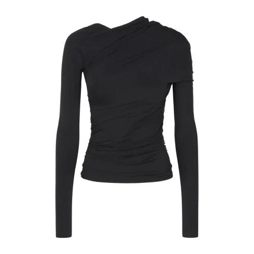 Balenciaga , Black Twisted Top ,Black female, Sizes: