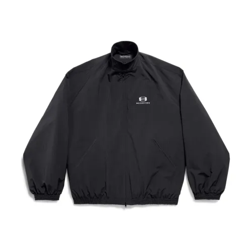 Balenciaga , Black Windbreaker Jacket ,Black male, Sizes: