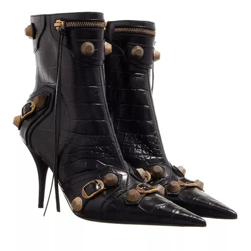 Balenciaga Boots & Ankle Boots - Women´s Cagole Bootie Crocodile Embossed - black - Boots & Ankle Boots for ladies