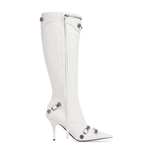 Balenciaga , Cagole 90mm Knee-High Boots ,White female, Sizes: