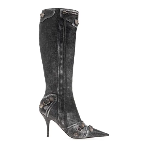 Balenciaga , ‘Cagole’ heeled boots ,Gray female, Sizes: