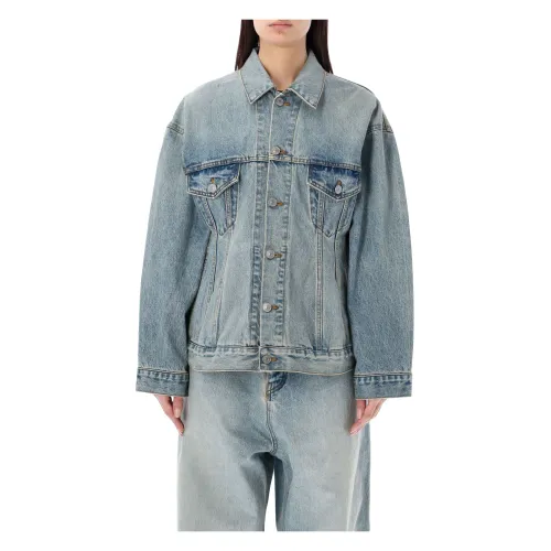 Balenciaga , Denim Jacket ,Blue female, Sizes: