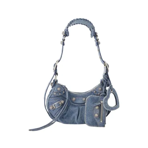 Balenciaga , Denim XS Shoulder Bag with Adjustable Strap ,Blue female, Sizes: ONE SIZE