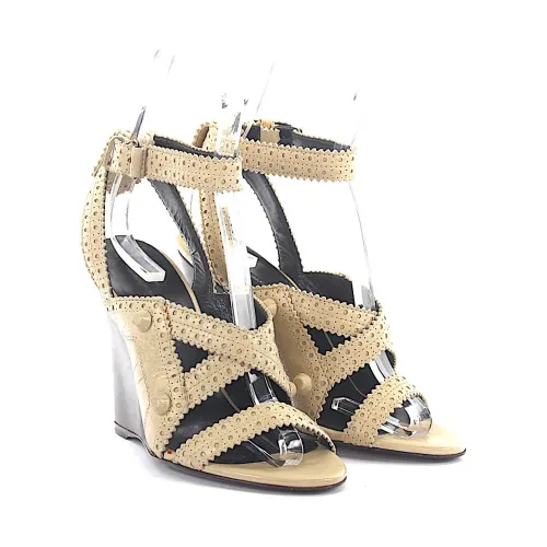 Balenciaga , Elevate Summer Style with Wedge Sandals ,Beige female, Sizes: