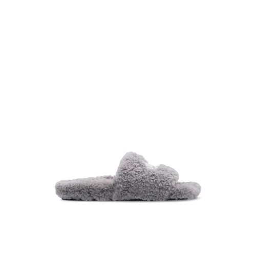 Balenciaga , Furry Slide Sandal ,Gray female, Sizes: