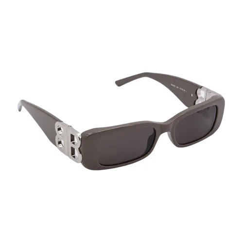 Balenciaga , Grey Rectangular Sunglasses ,Gray female, Sizes: ONE