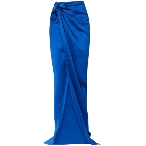 Balenciaga , high-waisted wrap skirt ,Blue female, Sizes: