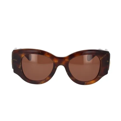 Balenciaga , Innovative Sunglasses with Bold Acetate Frames ,Brown female, Sizes: