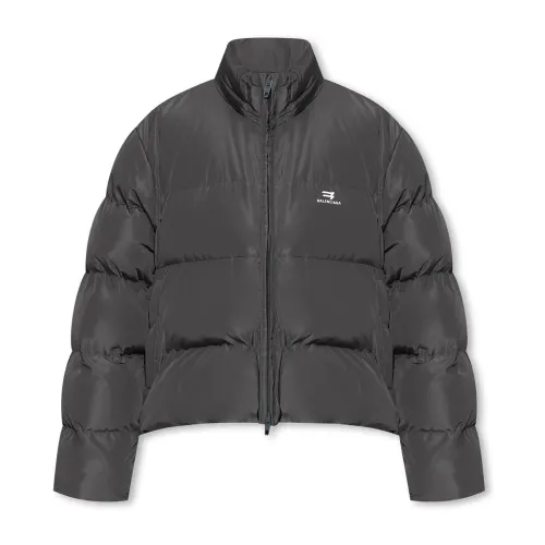 Balenciaga , Jacket with logo ,Gray female, Sizes: