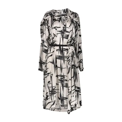 Balenciaga , jacquard silk dress ,White female, Sizes: