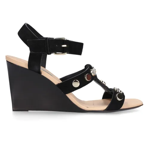 Balenciaga , Leather Sandals ,Black female, Sizes: