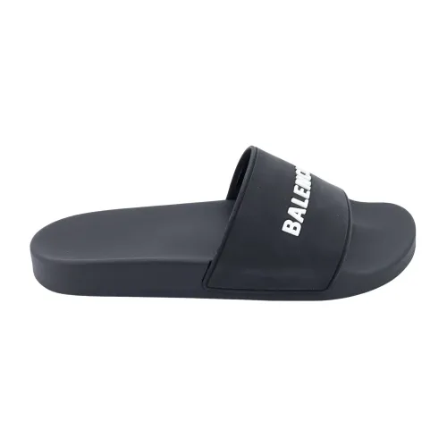 Balenciaga , Mens Shoes Sandals Black Ss24 ,Black male, Sizes: