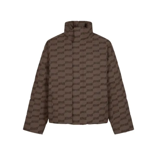 Balenciaga , monogram padded jacket ,Brown male, Sizes: