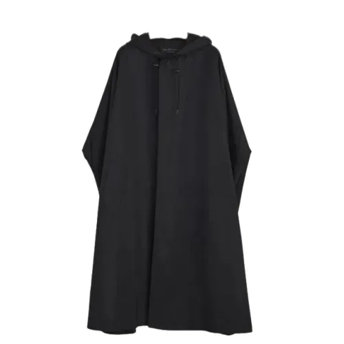 Balenciaga , Oversized hooded rainCoat ,Black female, Sizes: