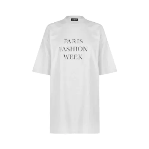 Balenciaga , Oversized-T-Shirt im Distressed-Look ,White male, Sizes: