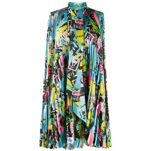 Balenciaga , Paris city pleated shirt dress ,Multicolor female, Sizes: