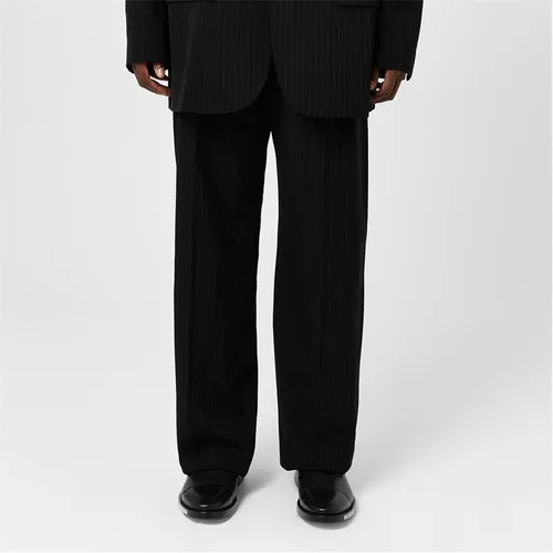 BALENCIAGA Pinstripe Tailored Trousers - Black